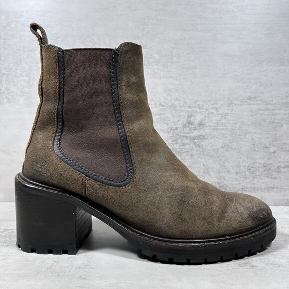 Thursday Leather Chunky Heel Chelsea Boots - Women's Size 7 - Brown - Picture 4 of 10